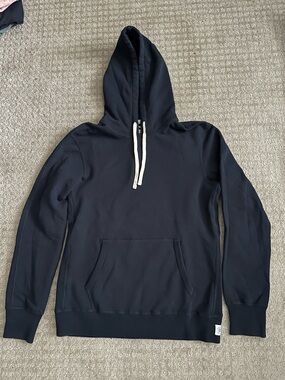 EUC Reigning Champ Midweight Terry Hoodie Hooded Sweatshirt Dark Navy size Small